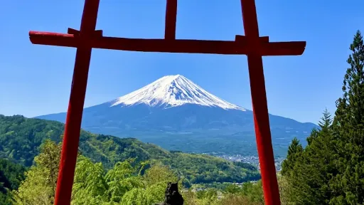 Mount Fuji Distant Worship Site (Tenku no Torii) Torii View